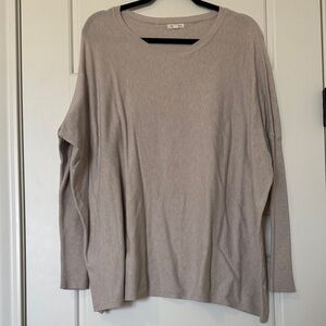 Tea n Rose Taupe Long Sleeve Top
